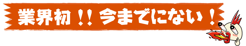 業界初!!今までにない!